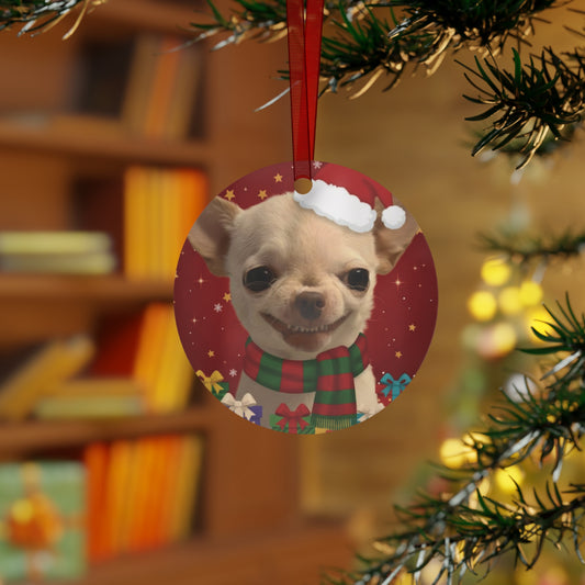 Evil-Dog Christmas Ceramic Ornament