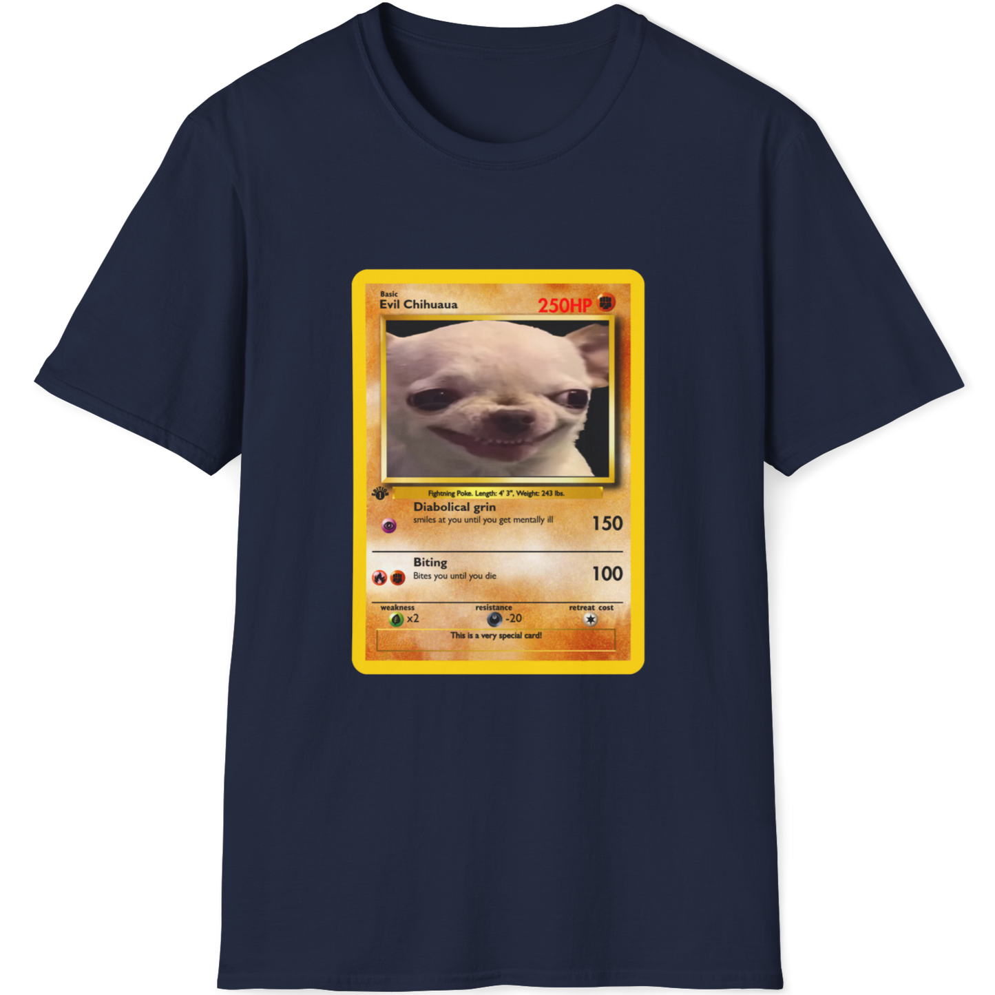 Evil Dog pokemon Card T- Shirt Limited Edition