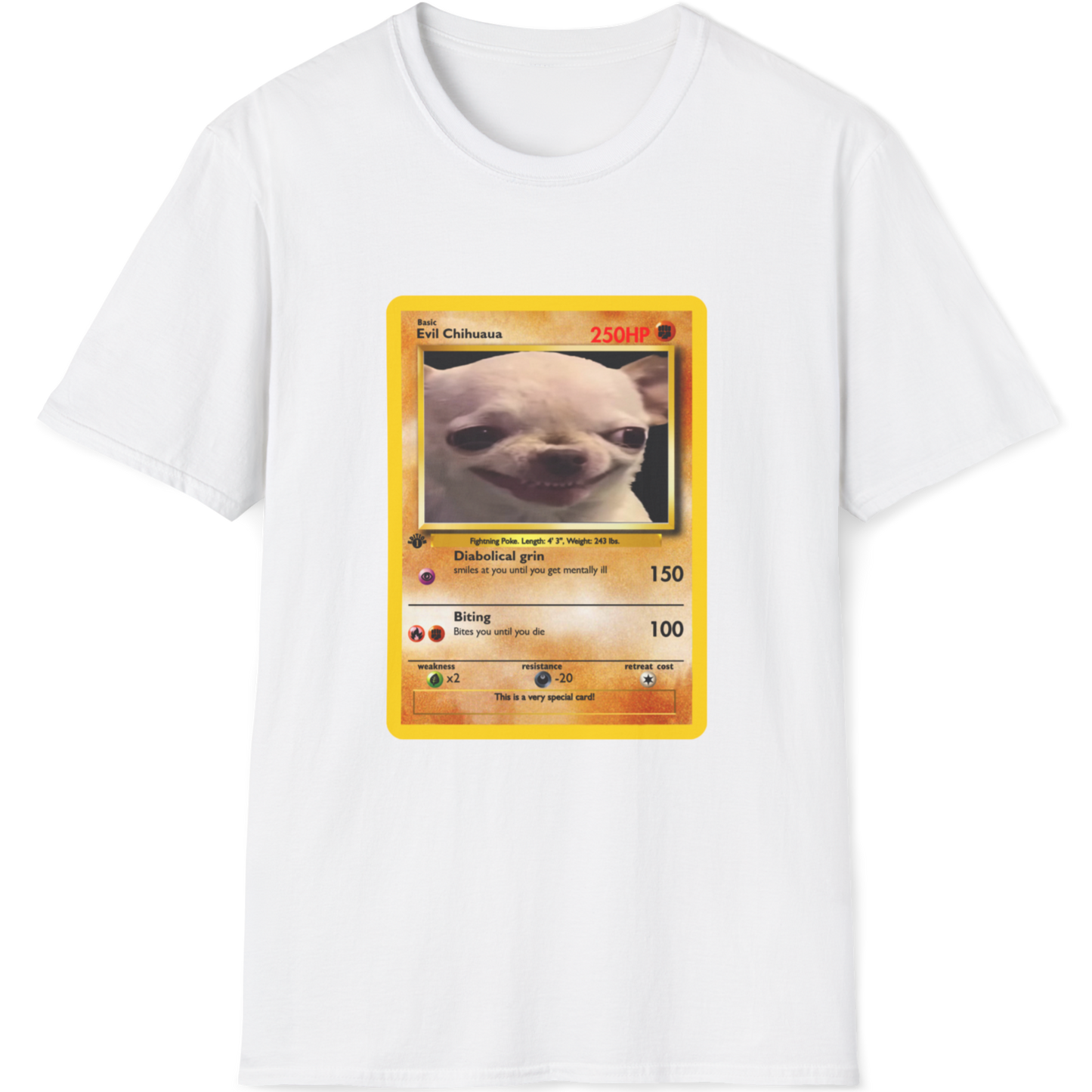 Evil Dog pokemon Card T- Shirt Limited Edition