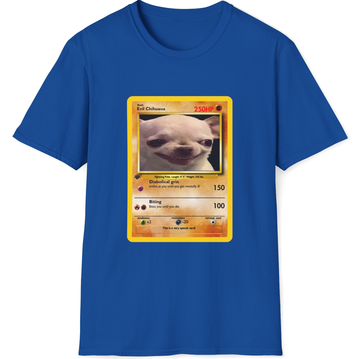 Evil Dog pokemon Card T- Shirt Limited Edition
