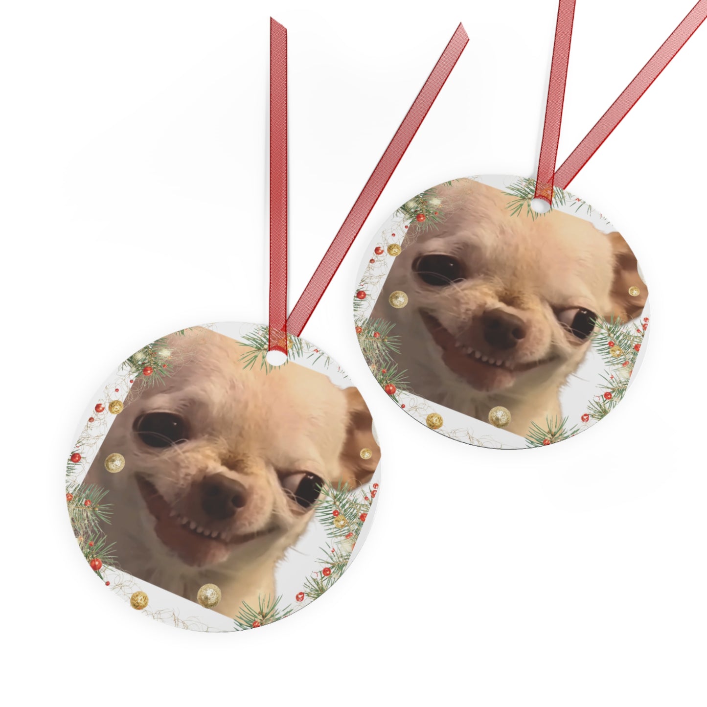 Evil-Dog  Christmas Ceramic Ornament