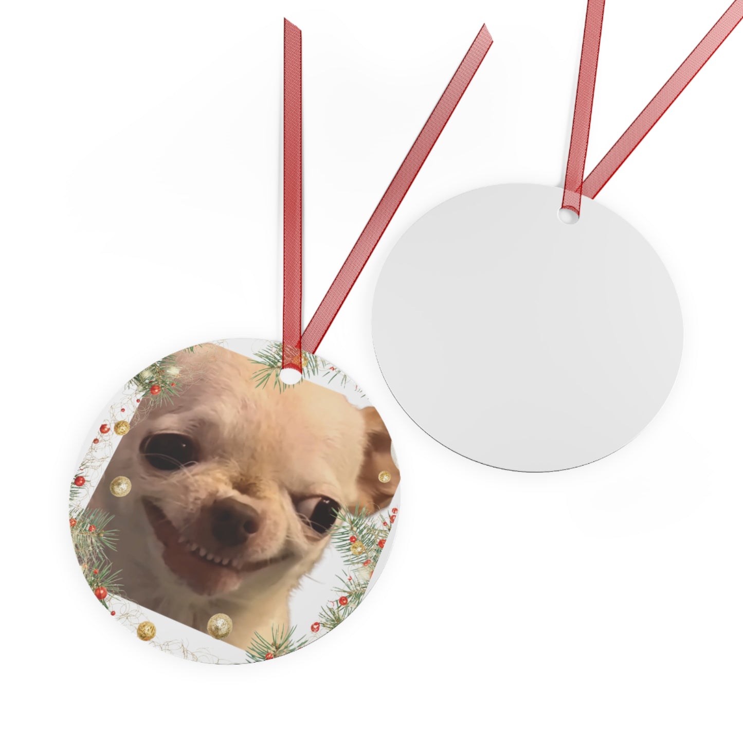 Evil-Dog  Christmas Ceramic Ornament