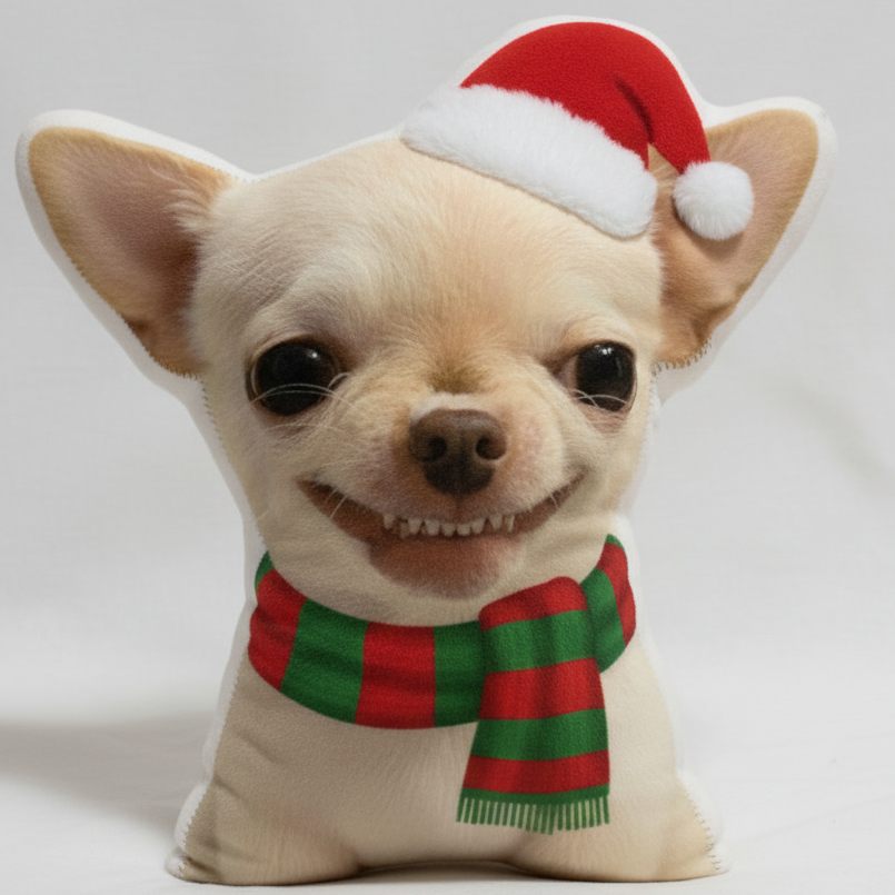 Evil-Dog christmas Plush Pillow & Case